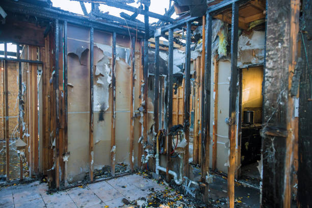 Professional Fire Damage Restoration technician working in Madison, IN